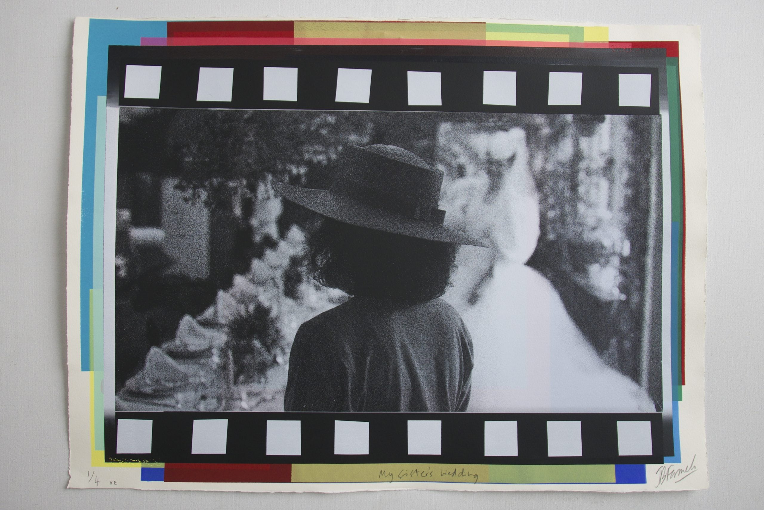 My Sister's Wedding 2018 screenprint by John Farmelo