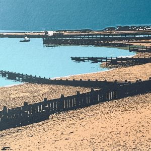 Shoreham Harbour screenprint by John Farmelo