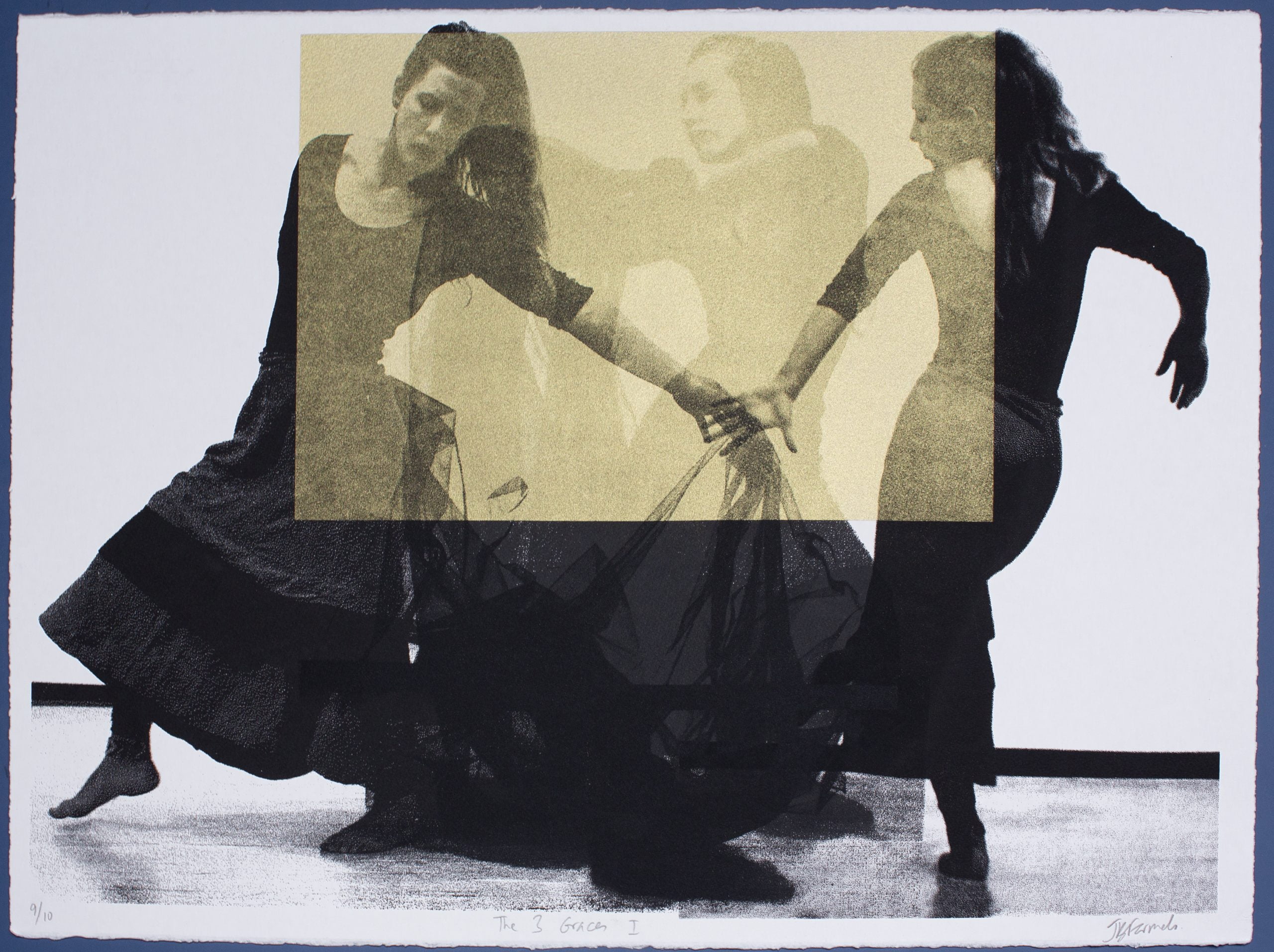 The 3 Graces I 2017 screenprint by John Farmelo