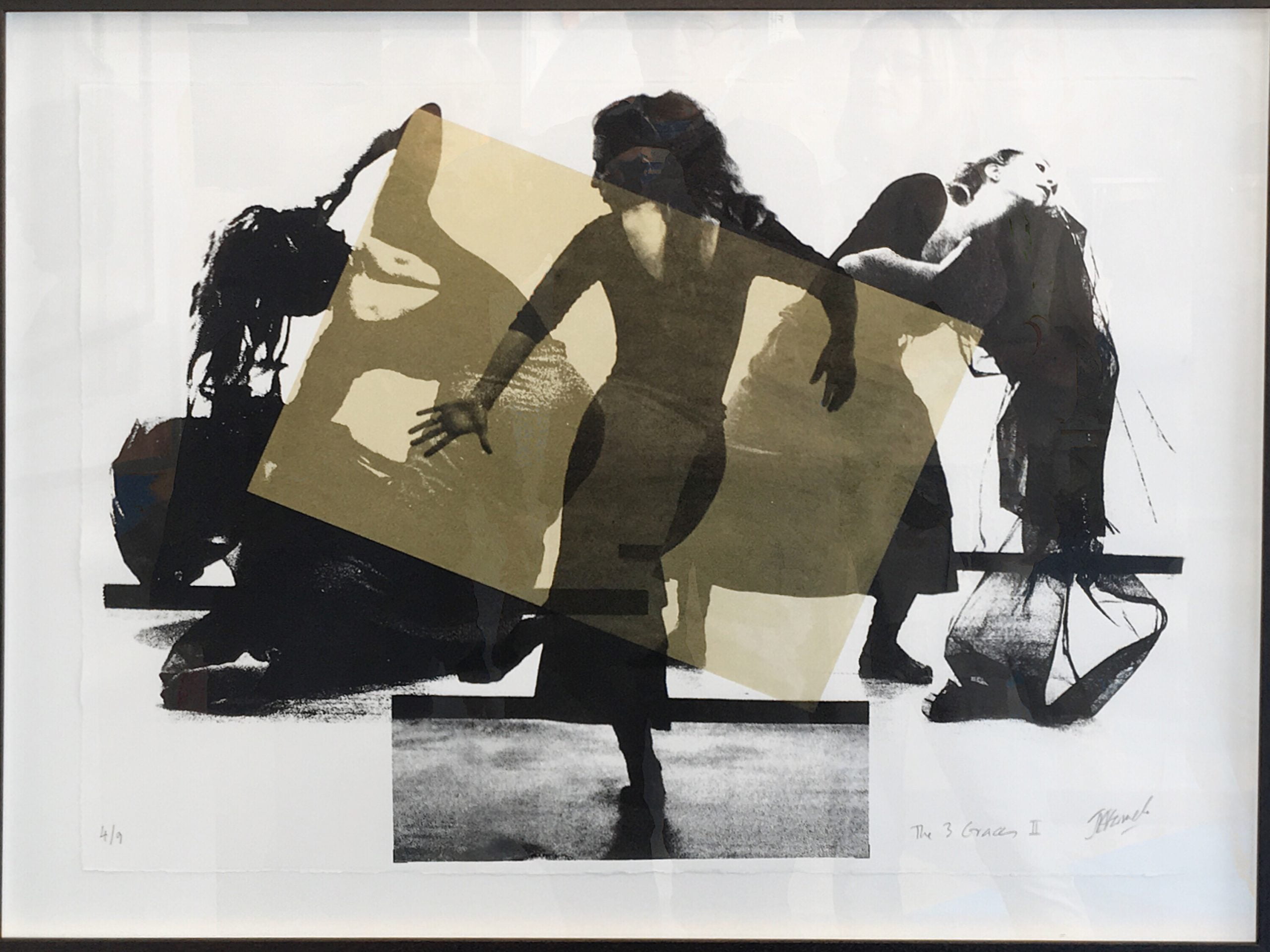 The 3 Graces II 2017 screenprint by John Farmelo