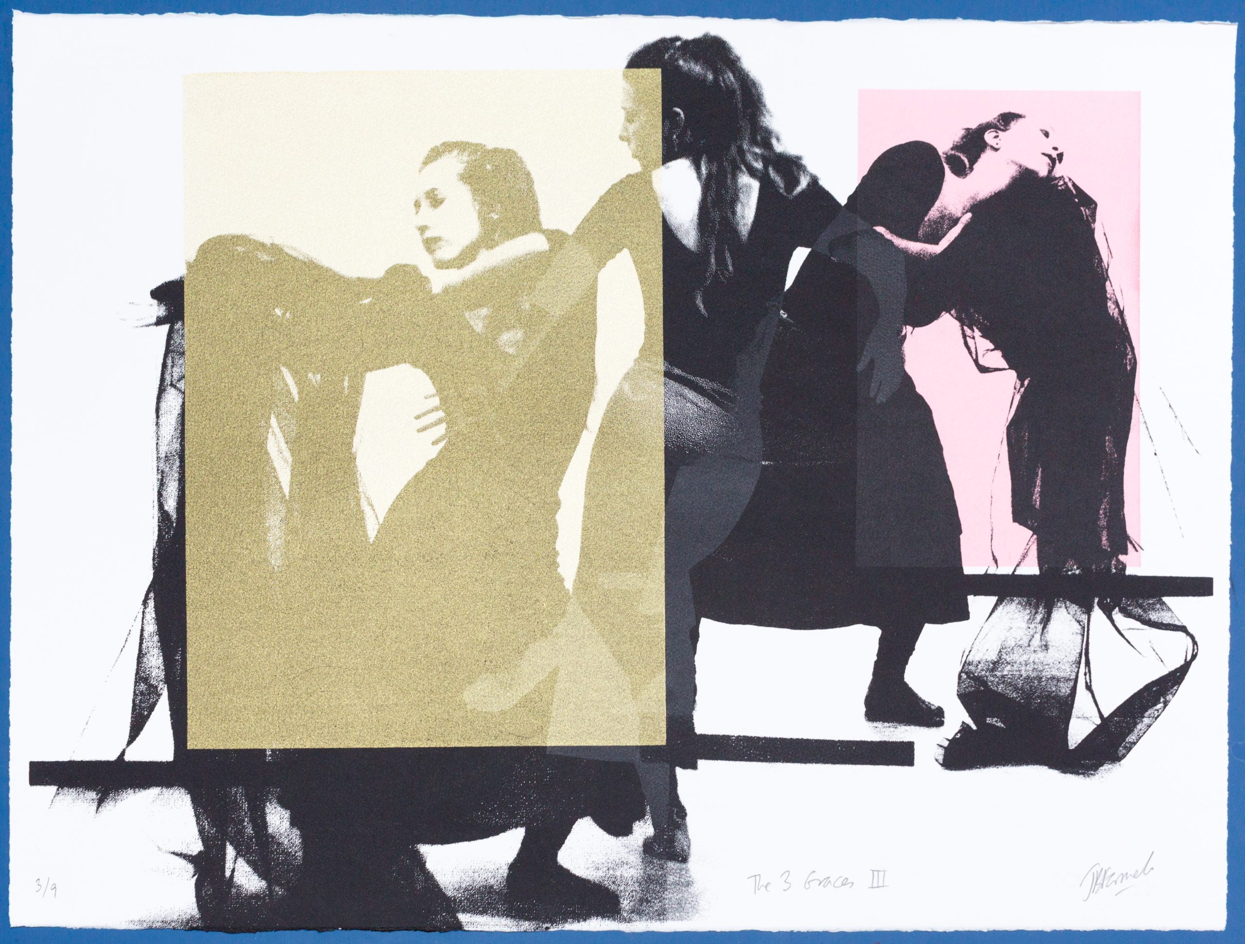 The 3 Graces III 2017 screenprint by John Farmelo