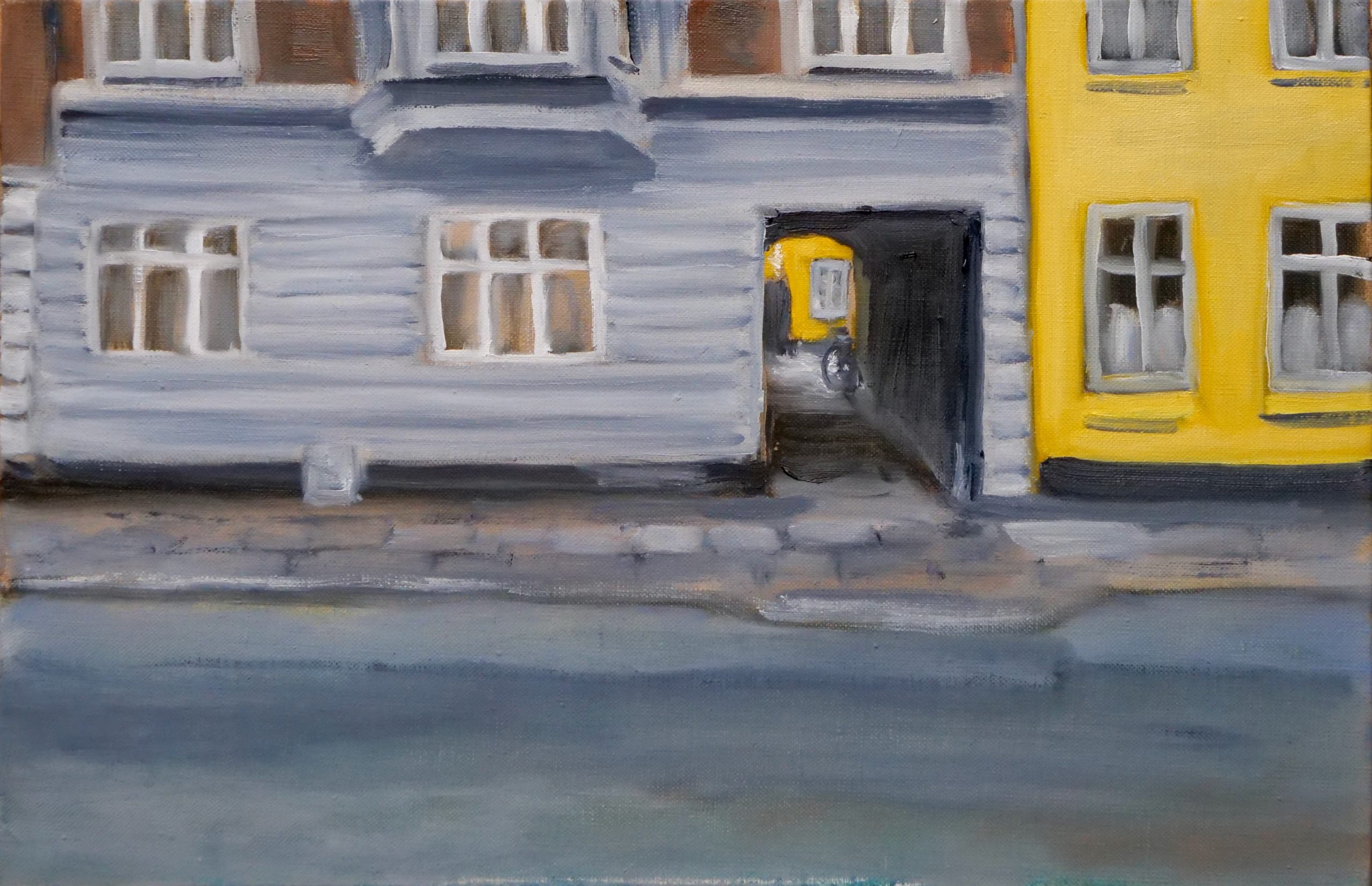 Vesterbrogade Århus painting by John Farmelo